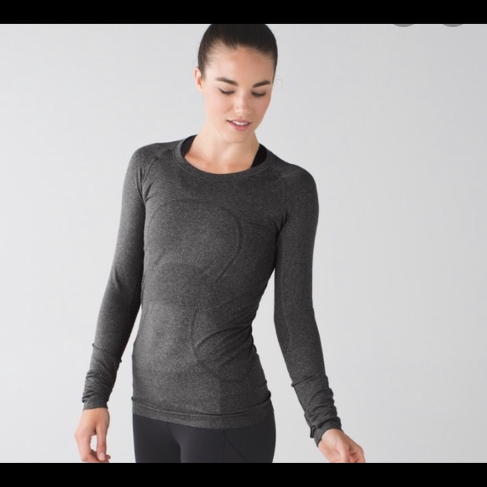 Lululemon Heathered Black Swiftly Tech Long Sleeve